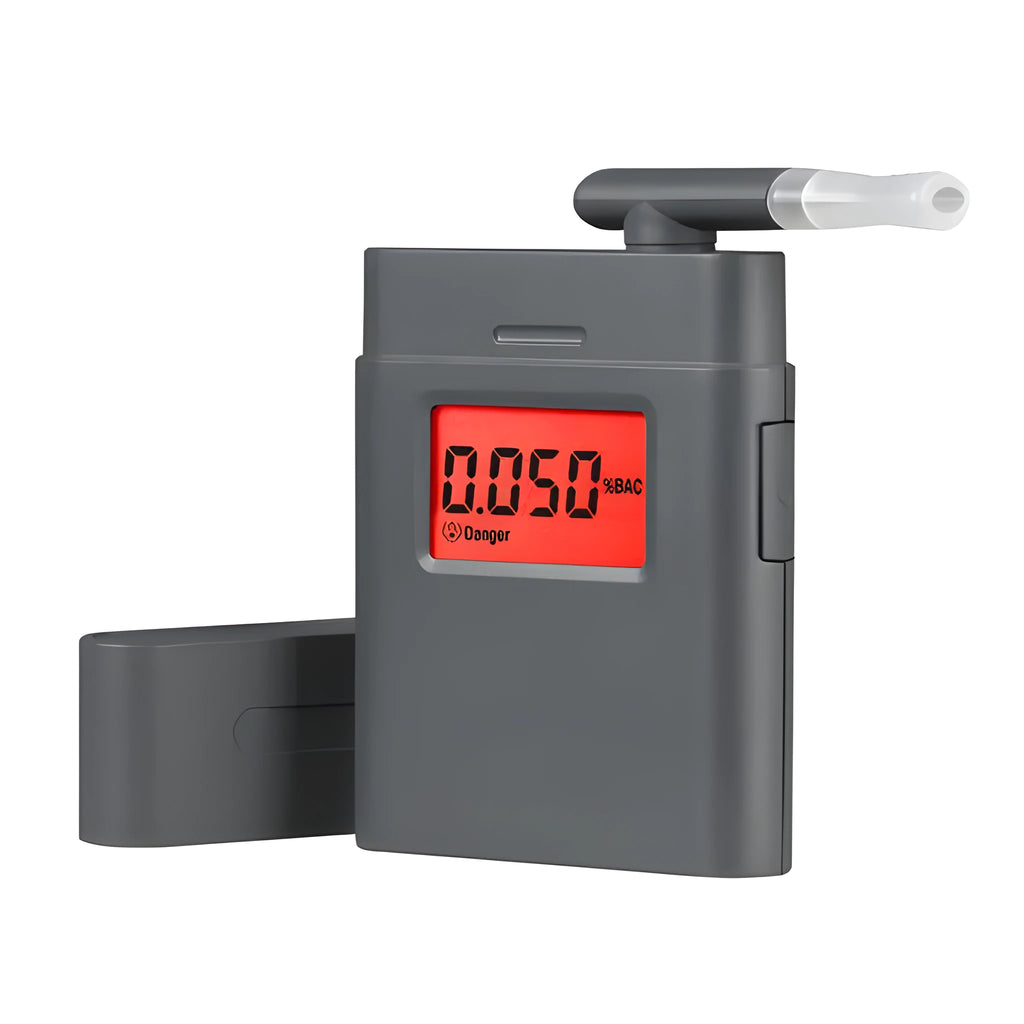 Black At-838 digital breath alcohol detector with display screen