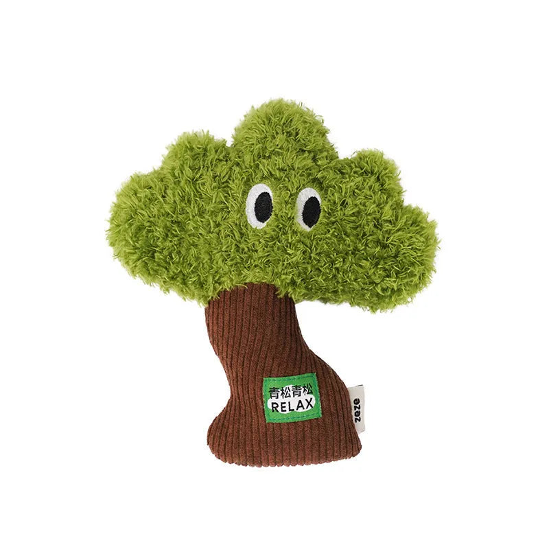 Pine tree shaped catnip toy pendant for cats in three sizes
