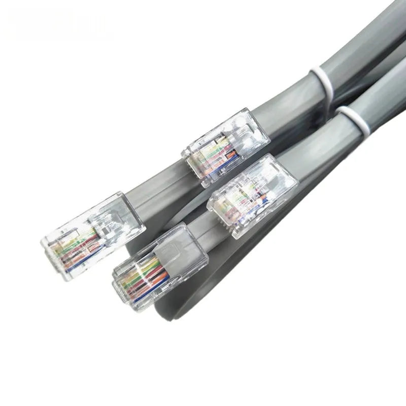Silver grey 2 metre CAT6 network cable with RJ45 connectors