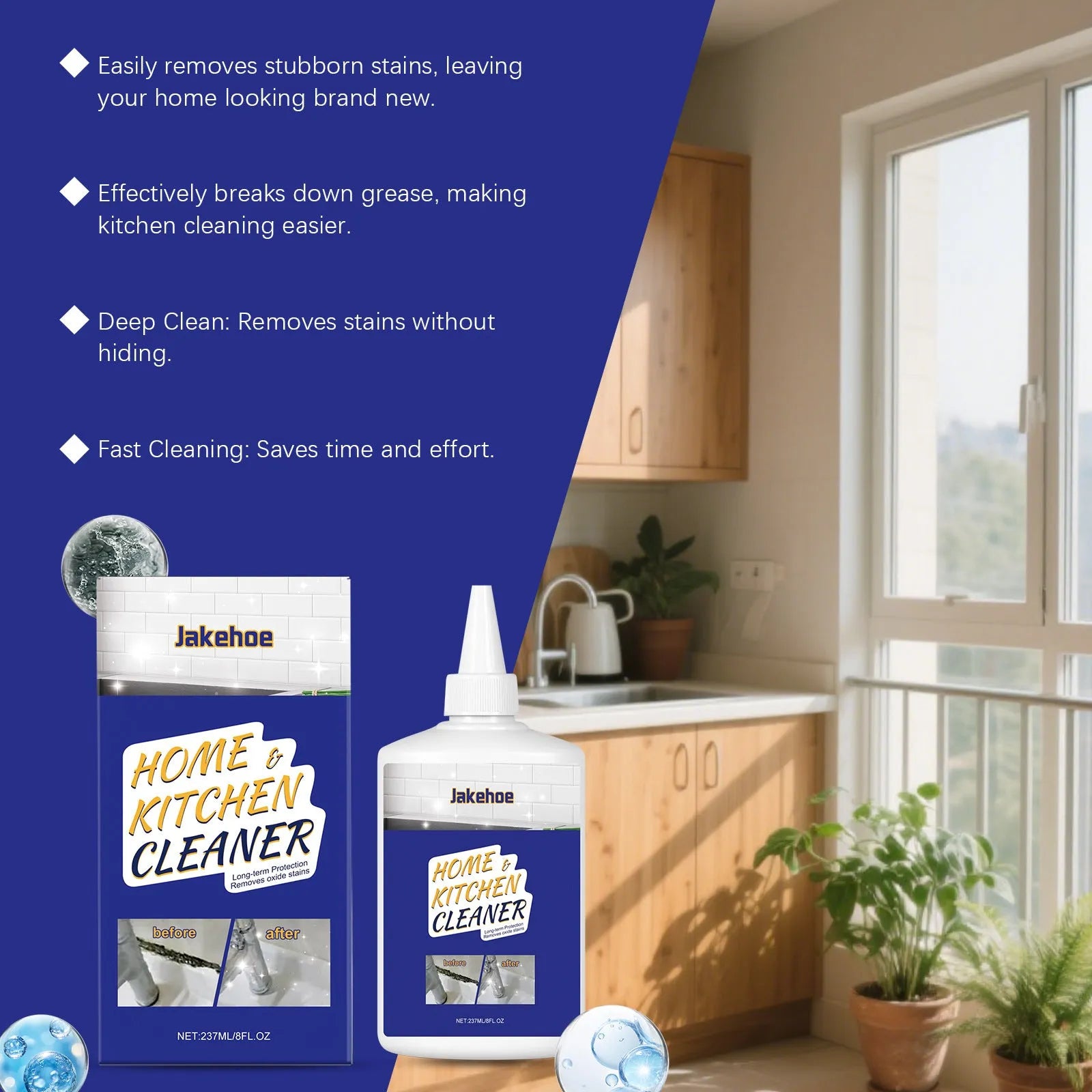 237ml multi purpose decontamination gel in tube for kitchen and bathroom cleaning