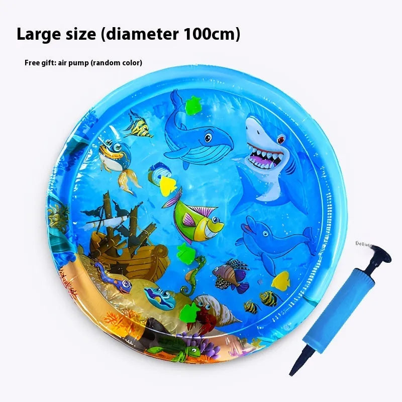 PVC inflatable pet water cooling mattress with dolphin design