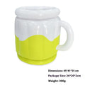 Yellow inflatable PVC ice bucket for beer steins with carry handle