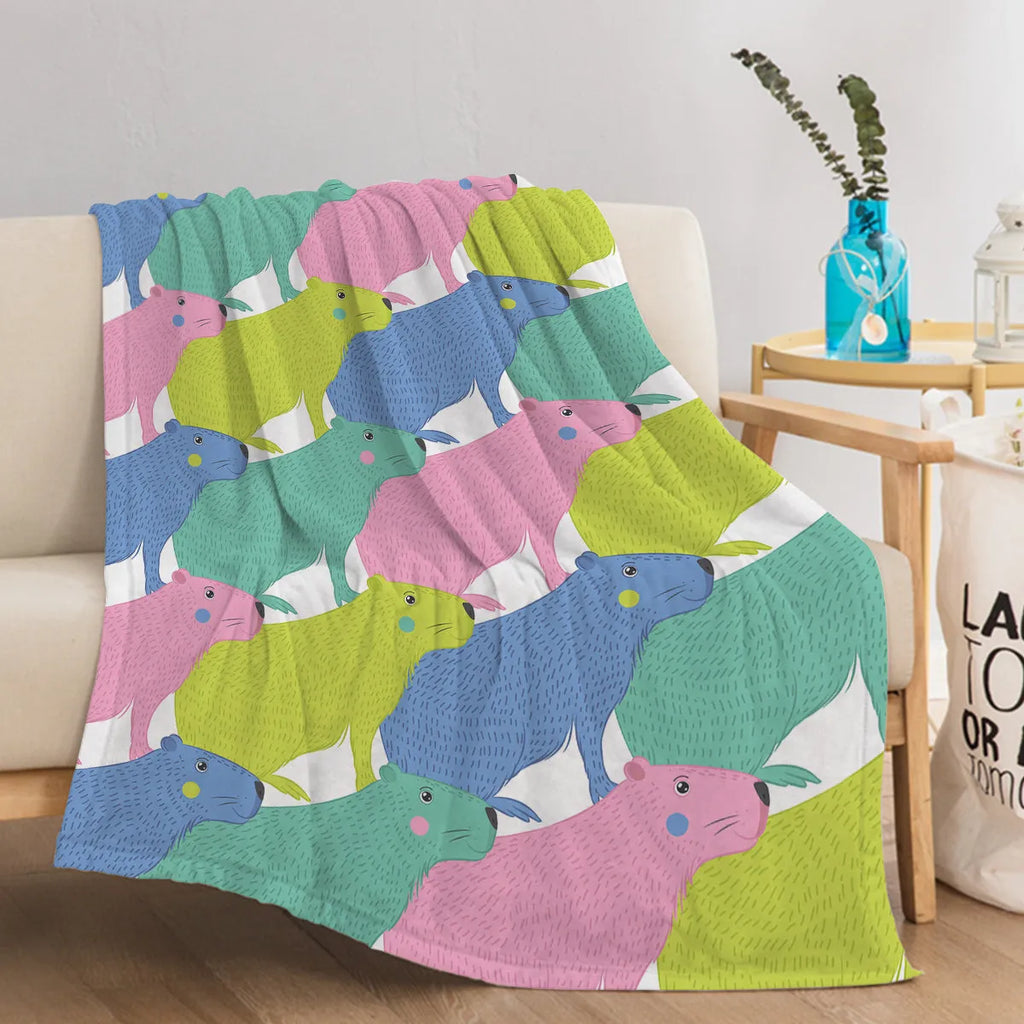 Soft flannel cartoon dolphin pet theme blanket in pink, size 130x150cm