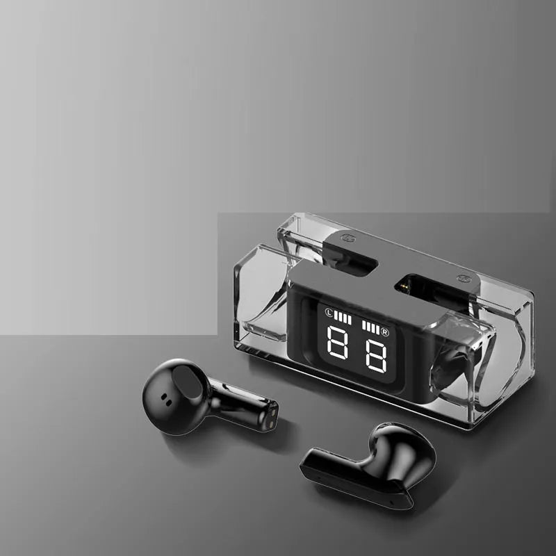 Wireless sports headphones with ear hook design and charging case in multiple colour options