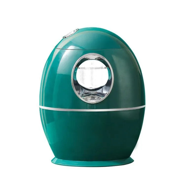 White round USB-powered aromatherapy humidifier with 800ml water tank capacity
