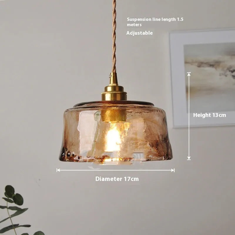Nordic retro brass and glass chandelier pendant light for restaurant bar installation