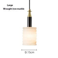 Nordic New Chinese Style Marble Small Droplight Pendant Lamp 220V for Living Room Bedroom Home Decor Available in Small 12cm or Large 15cm Size