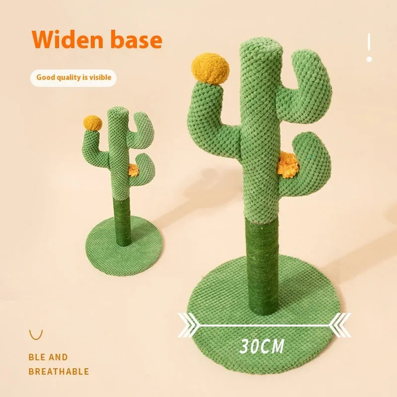 Masson cactus design cat scratch board and climbing pole made from cotton thread