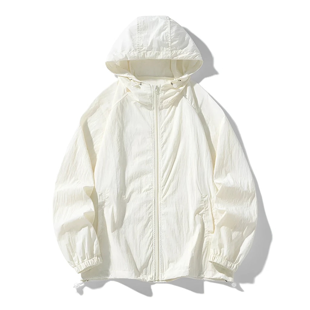 Loose-fit unisex nylon outdoor sports jacket shown in one of eight available colours.