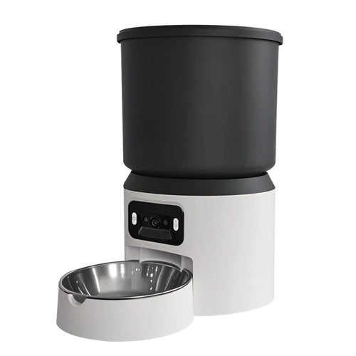 4L smart pet feeder with wifi remote control and optional video monitoring camera