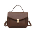 Retro style horizontal square shoulder messenger bag in PU material with crossbody strap