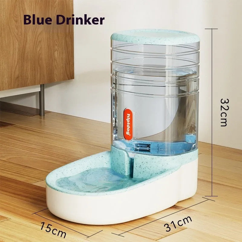 Large 3.8 litre automatic pet water fountain in blue for cats and dogs