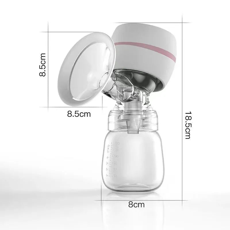 Electric breast pump automatic milking device in compact design with built-in lithium battery and USB power