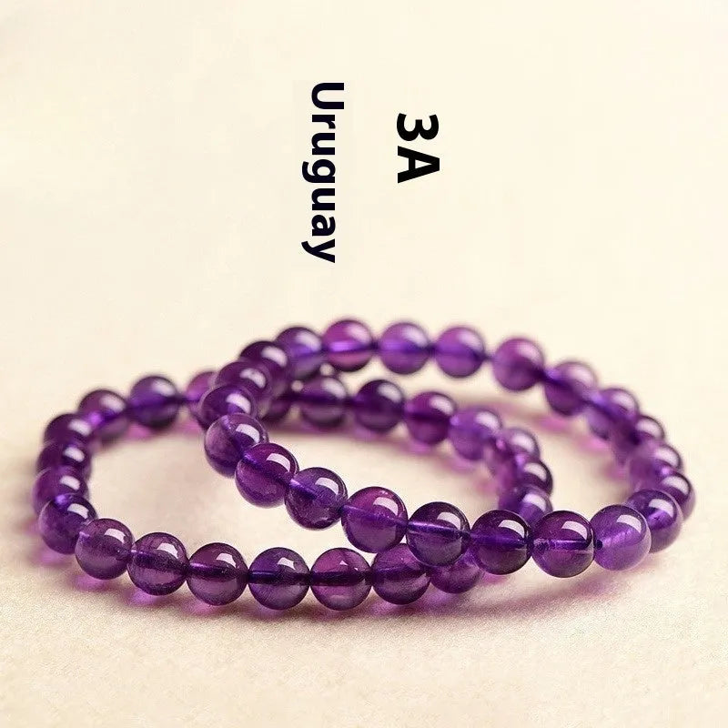 Natural amethyst scattered beads Uruguay crystal bracelet components in various sizes
