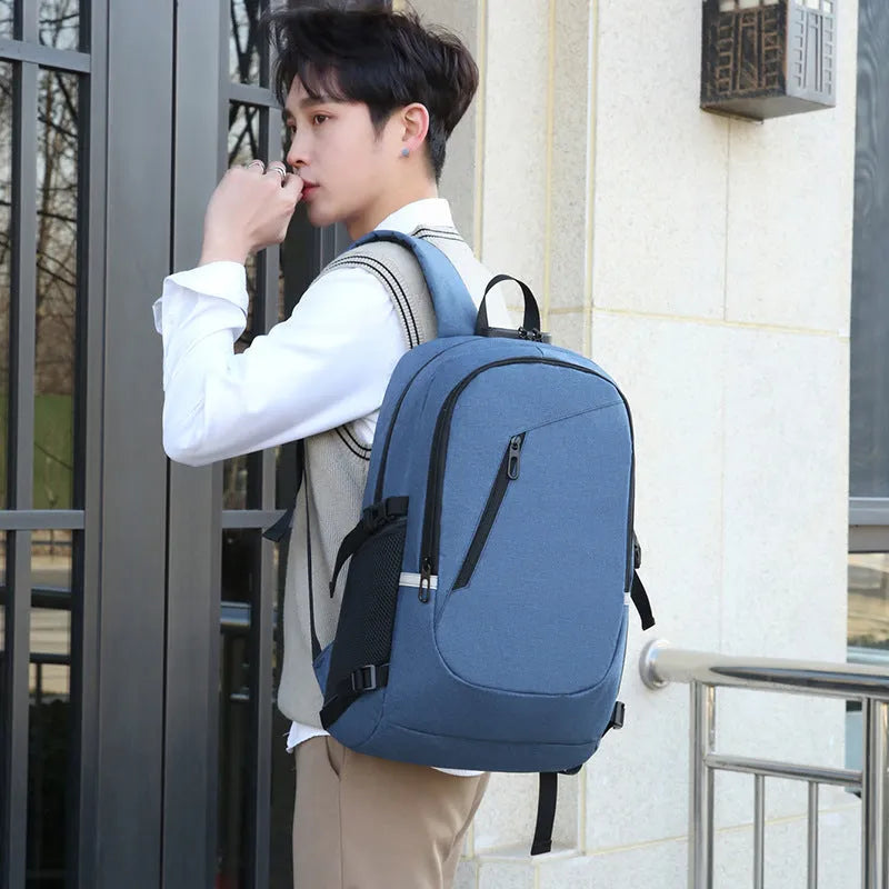 Oxford cloth computer backpack in street trend style with 20-35L capacity for laptop protection