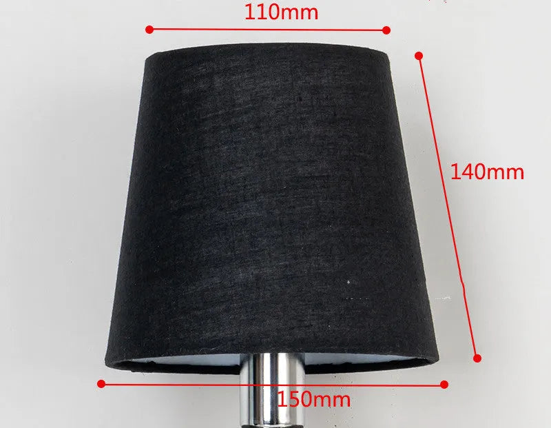 Modern minimalist fabric lampshade with horizontal paste design in a choice of colours.