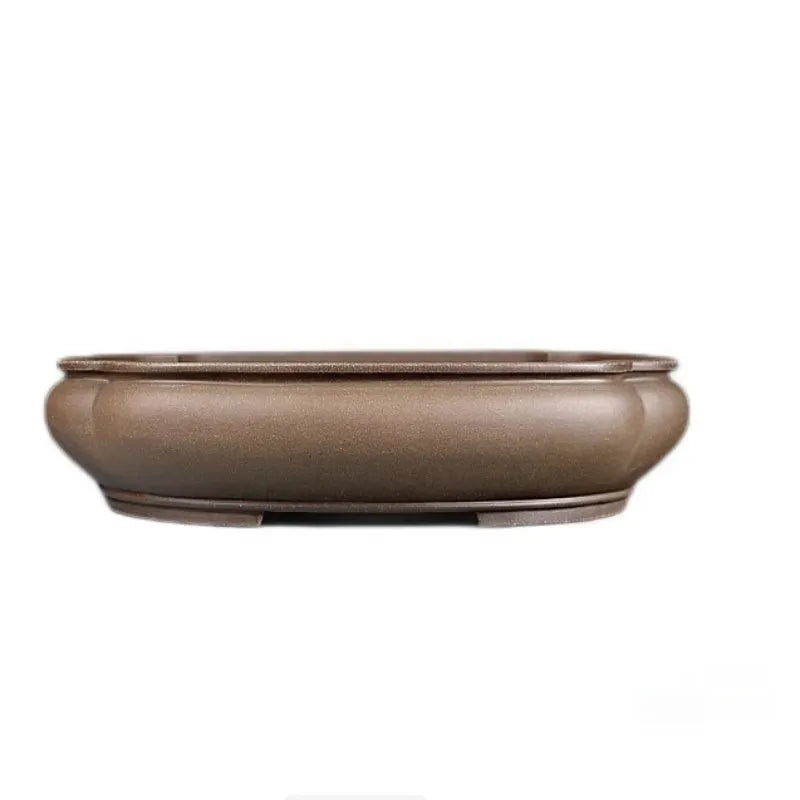Handmade purple clay papaya-shaped antique Pukou flower pot 46cm long