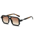 Retro double beam pilot sunglasses with polarised lenses in various colour options including black, blue, and leopard print.