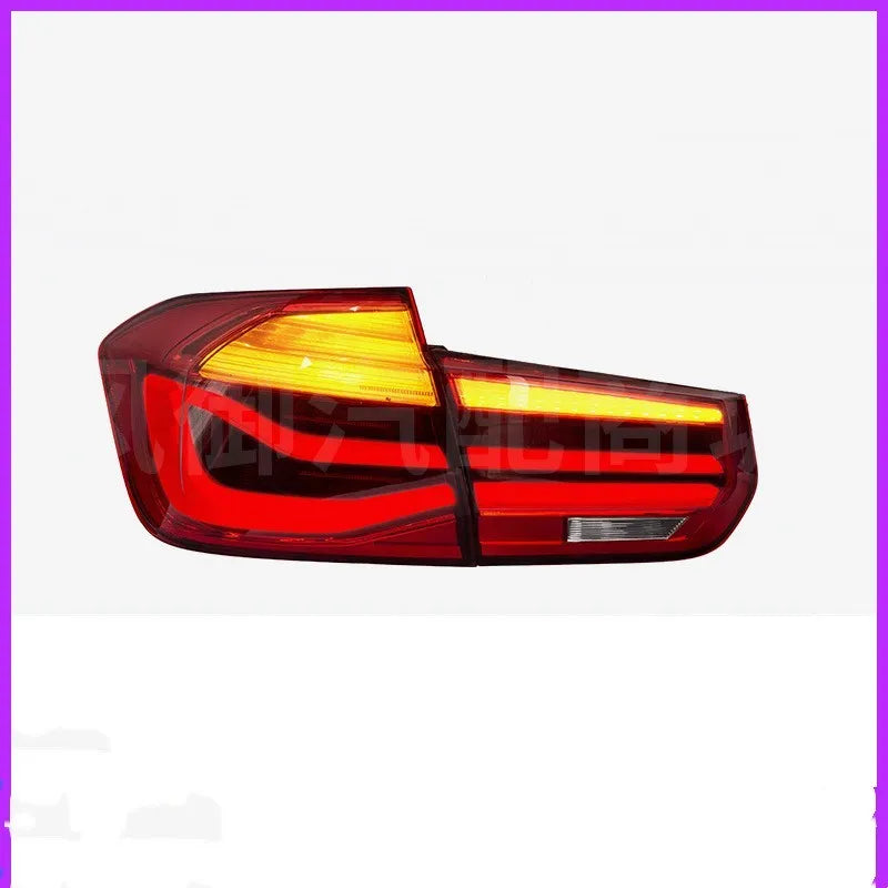 Modified streamer LED tail light assembly for BMW 3 Series 2012-2015 in red or smoked black finish showing ABS housing