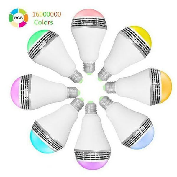 Creative Home LED smart Bluetooth speaker bulb light with E27 fitting and RGB+W colour changing