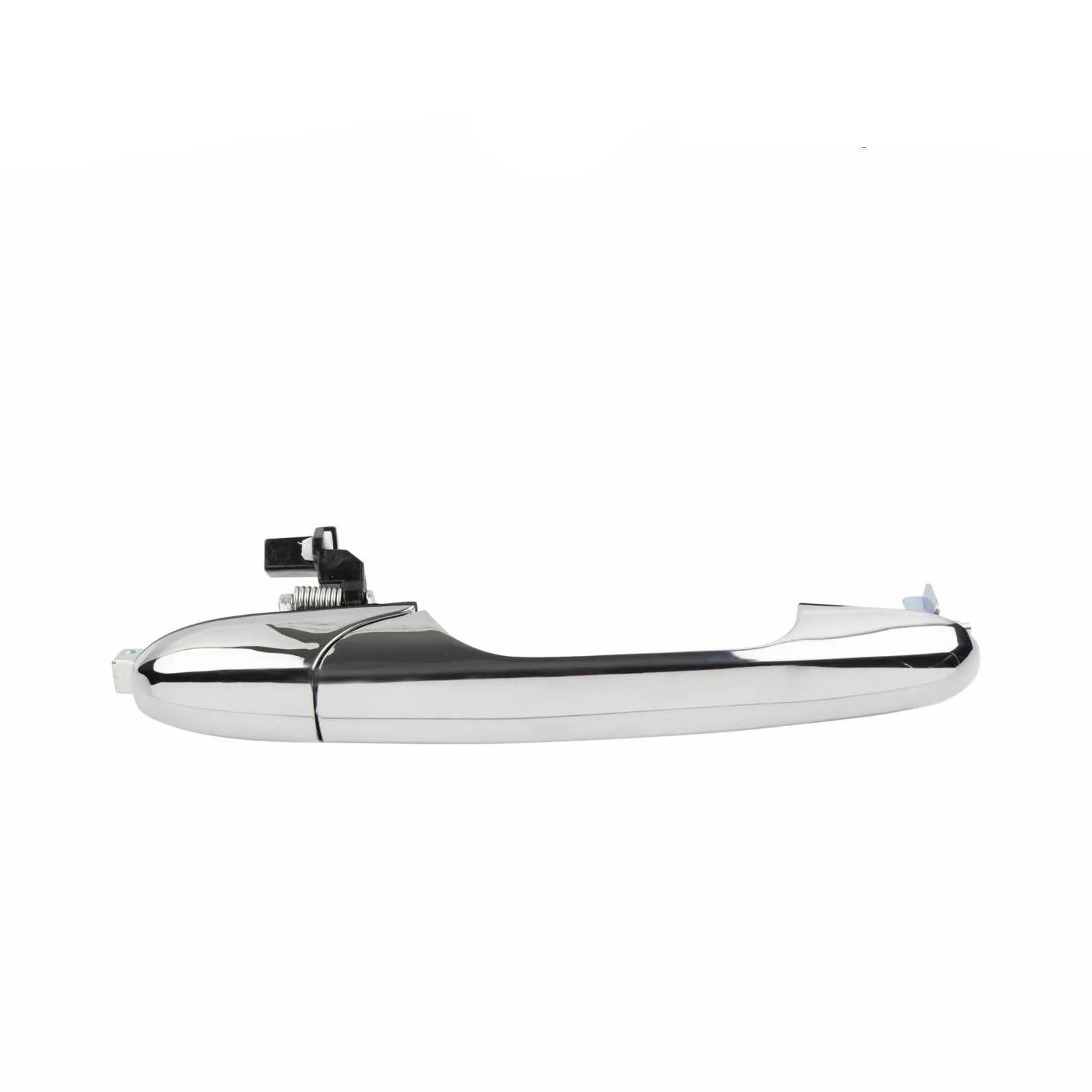 Black Fiat 500 replacement car door handle showing its size and shape.