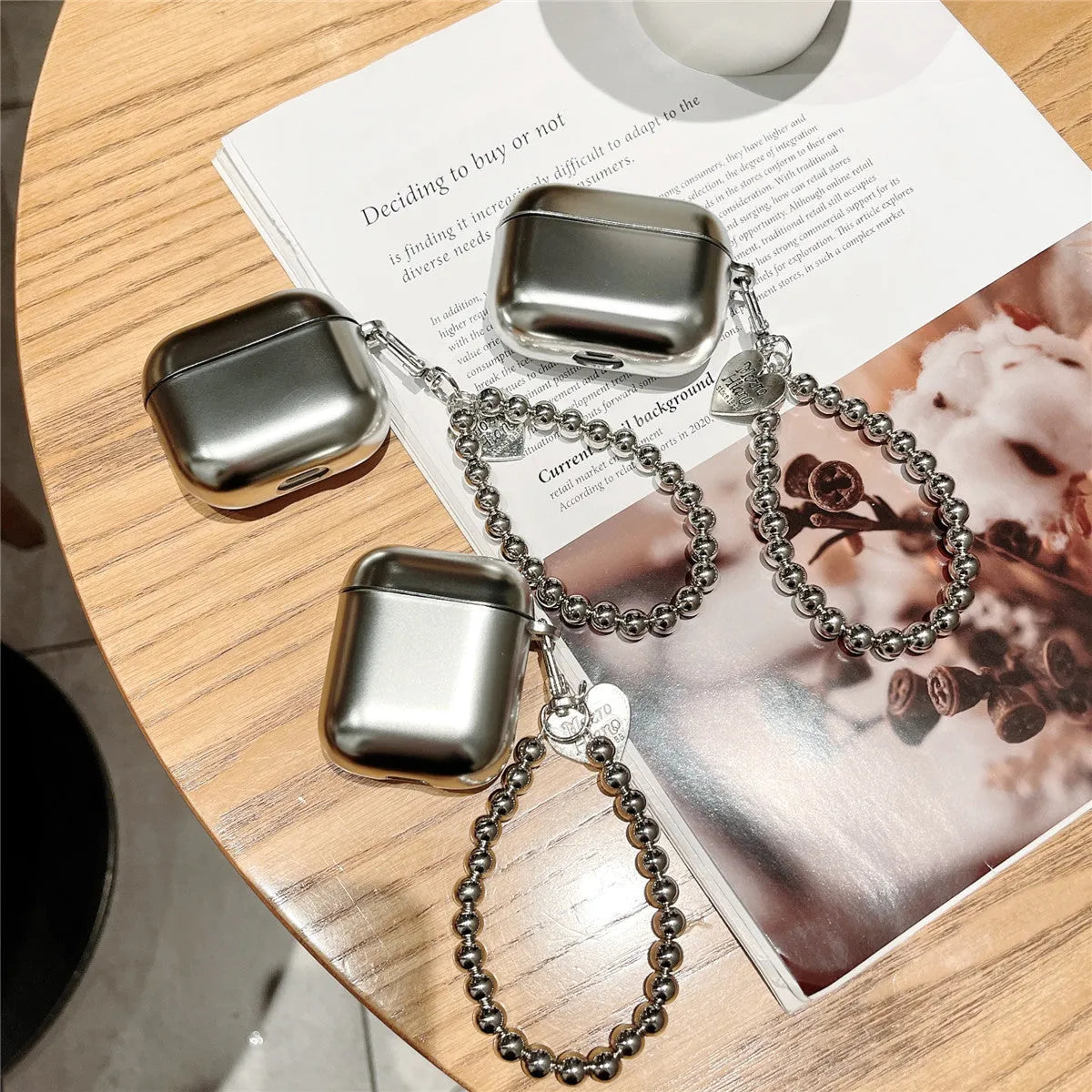 Matte plating TPU protective case for AirPods showing a non-glossy, electroplated finish.