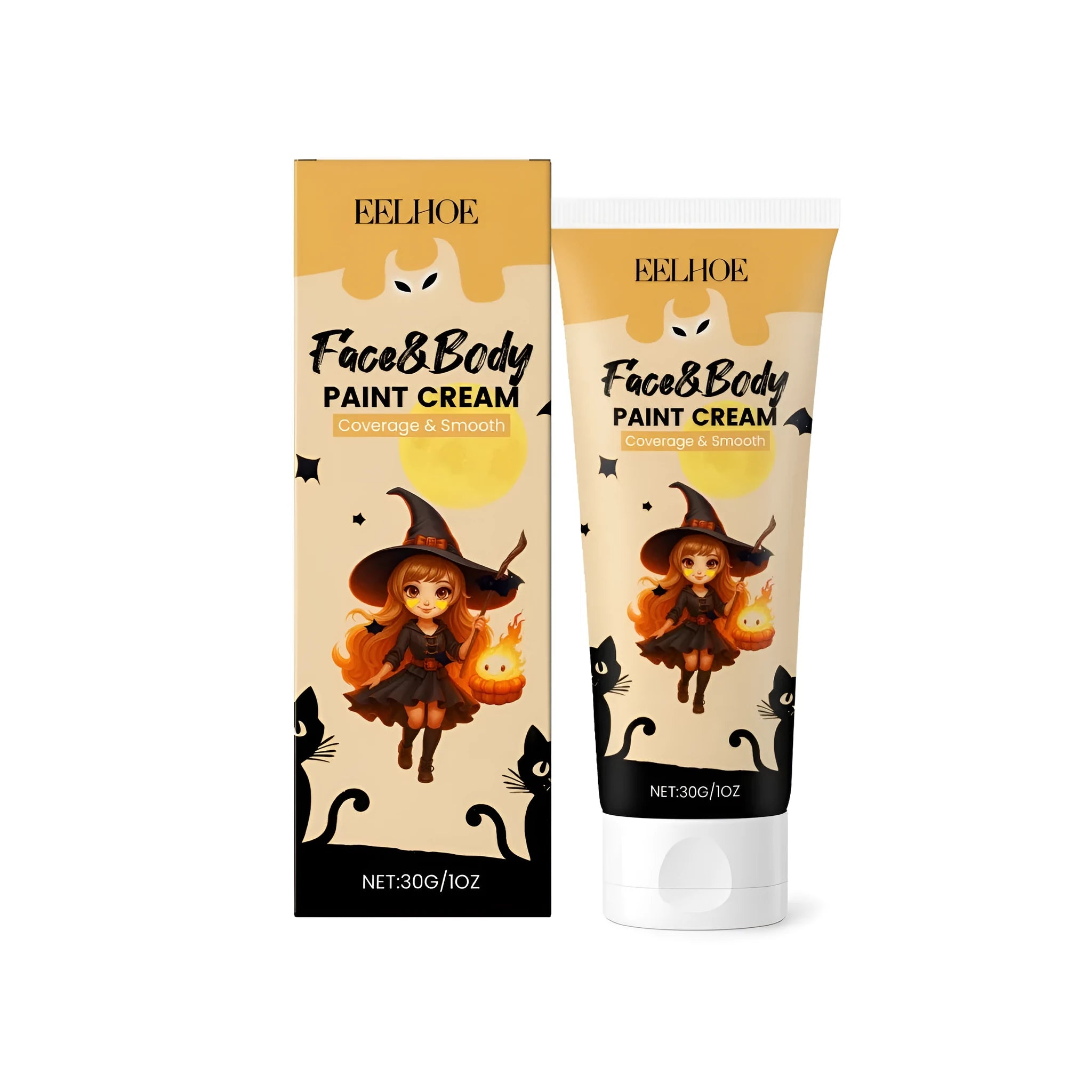A 30g tube of white face and body paint cream for cosmetic use.