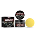 Interior scratch repair wax 100g stick with sponge applicator on a wooden surface