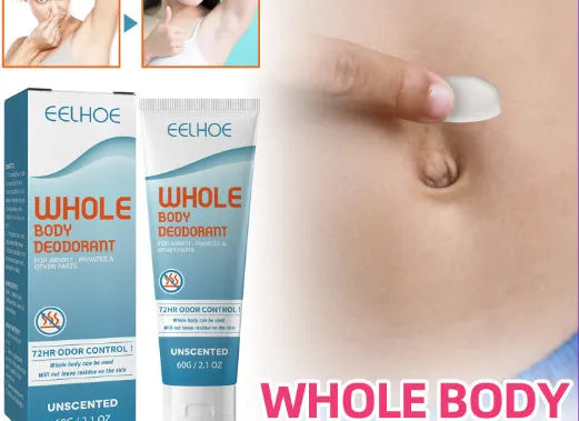 EELHOE body deodorant cream jar, 60g net content, for clean armpits and odor control