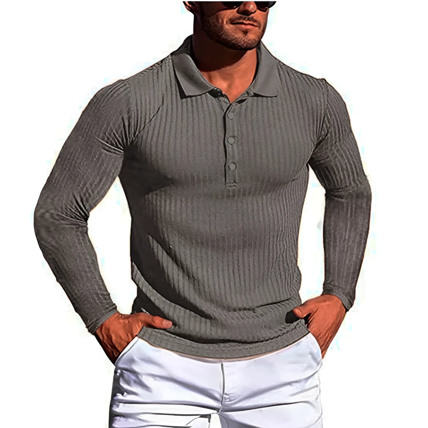 Men's striped high elastic slim knit bottoming shirt with short sleeves in loose fit