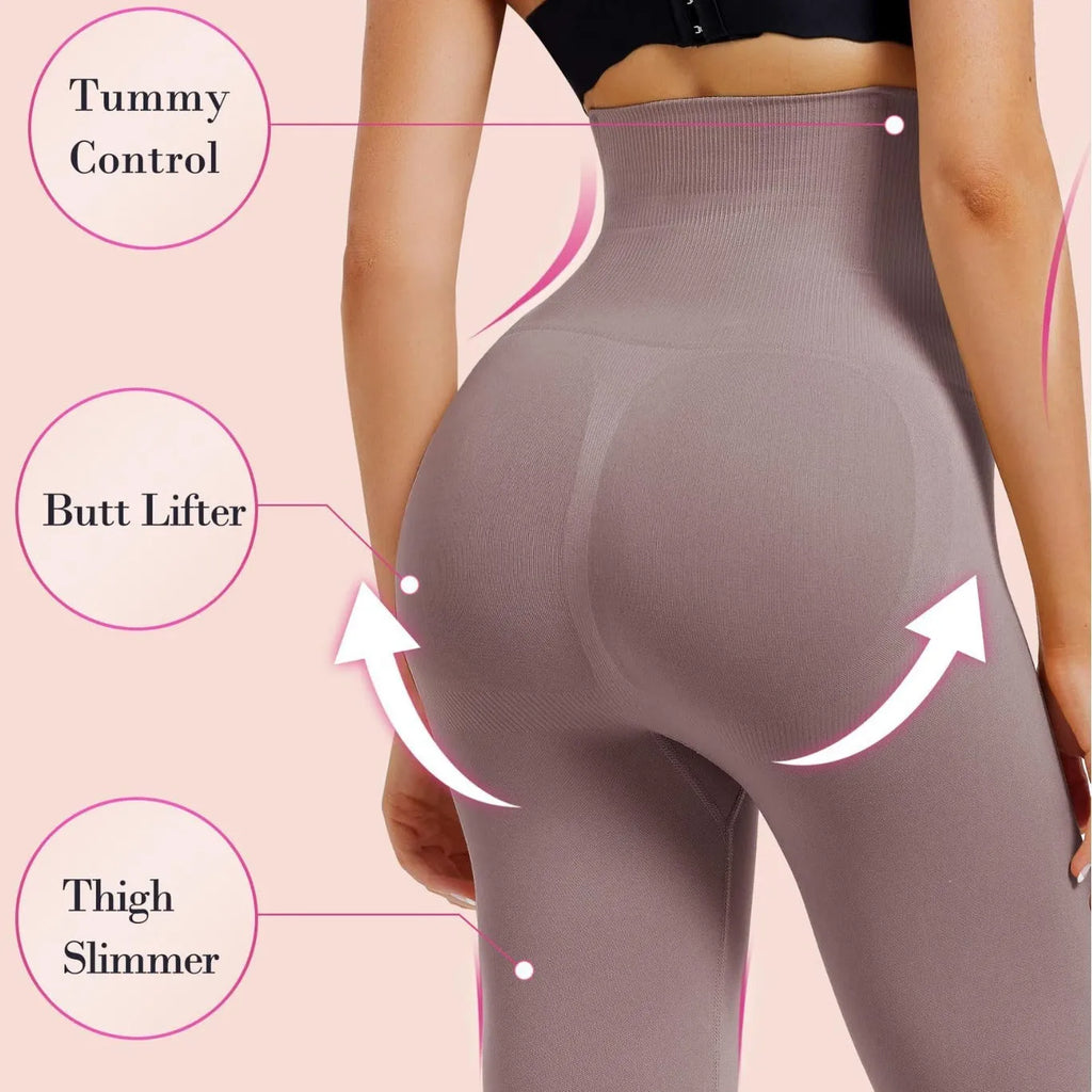 High waist cropped pants made from nylon in black colour