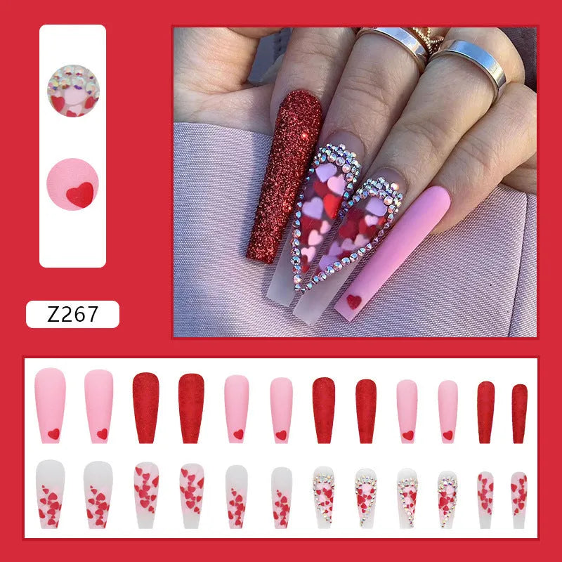 Z194 golden butterfly detachable nail polish patch with glue, 24 pieces per box