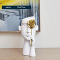 White resin hanging vase ornament 13cm length 27cm height simple modern home decor