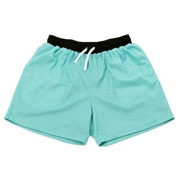 Men's mesh quick-drying shorts in solid colours for running and fitness.