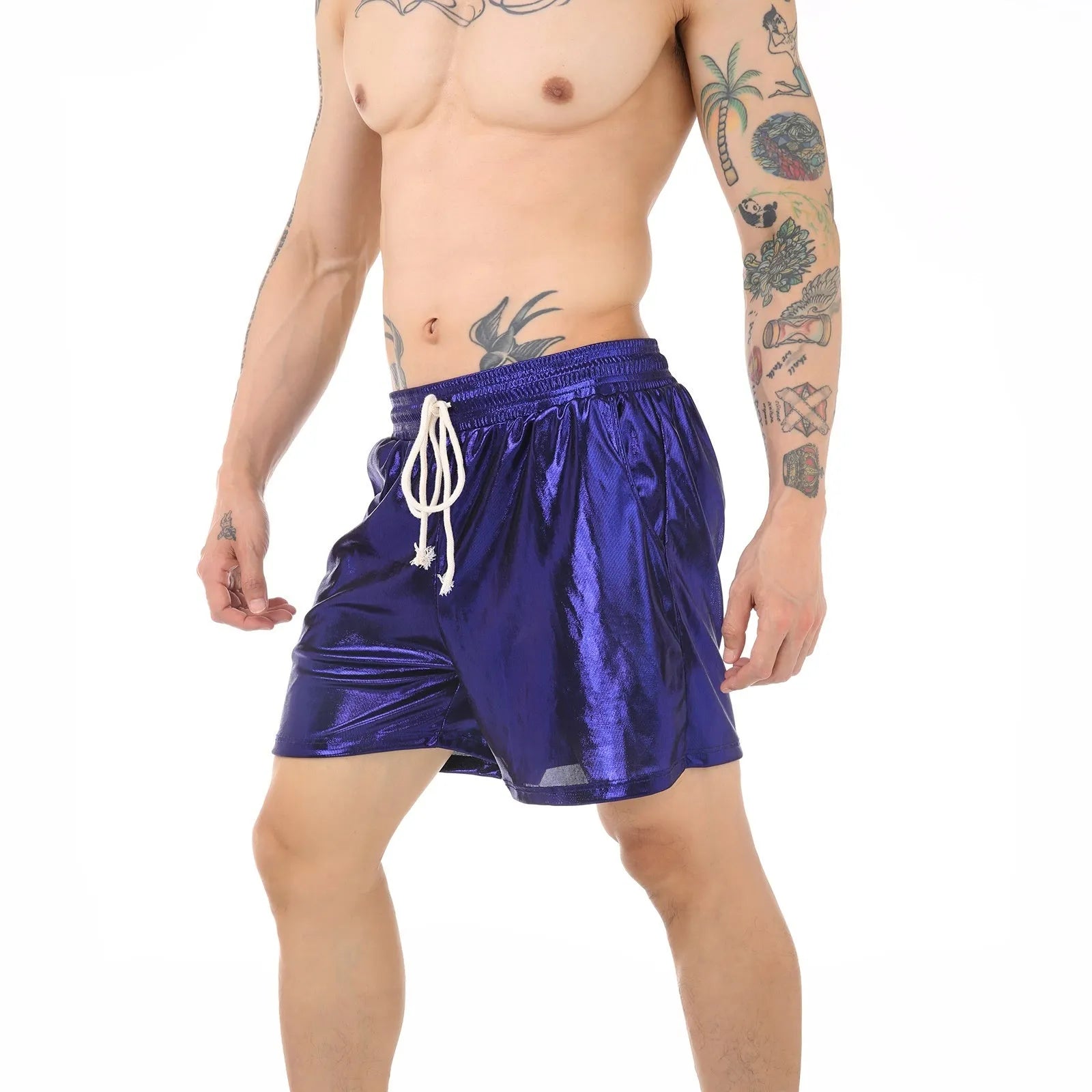 Men's casual polyester home trousers available in seven colours and four sizes