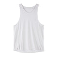 Men's black nylon sleeveless vest with sports casual styling on size chart