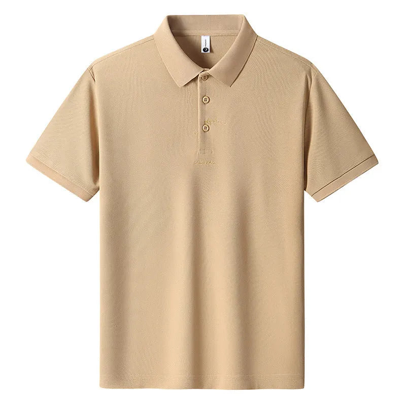 Men's loose fit casual cotton T-shirt with a printed letter design, shown in various colours.