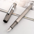 Vintage metal octagonal pocket pen with stainless steel nib and rotary ink absorber in copper finish