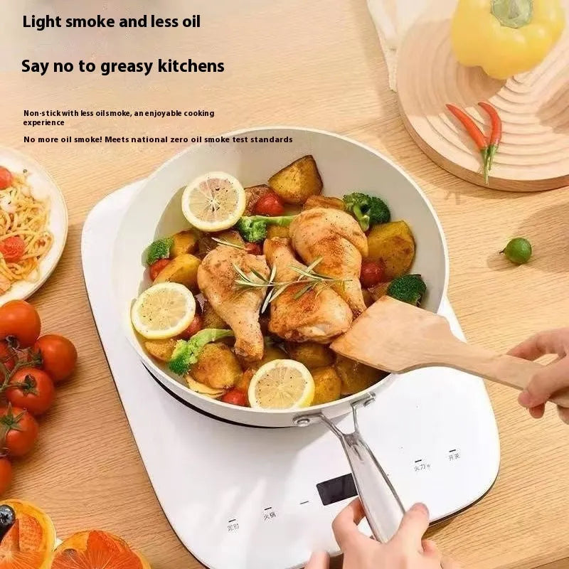 28cm ceramic non-stick stir fry pan with glass lid