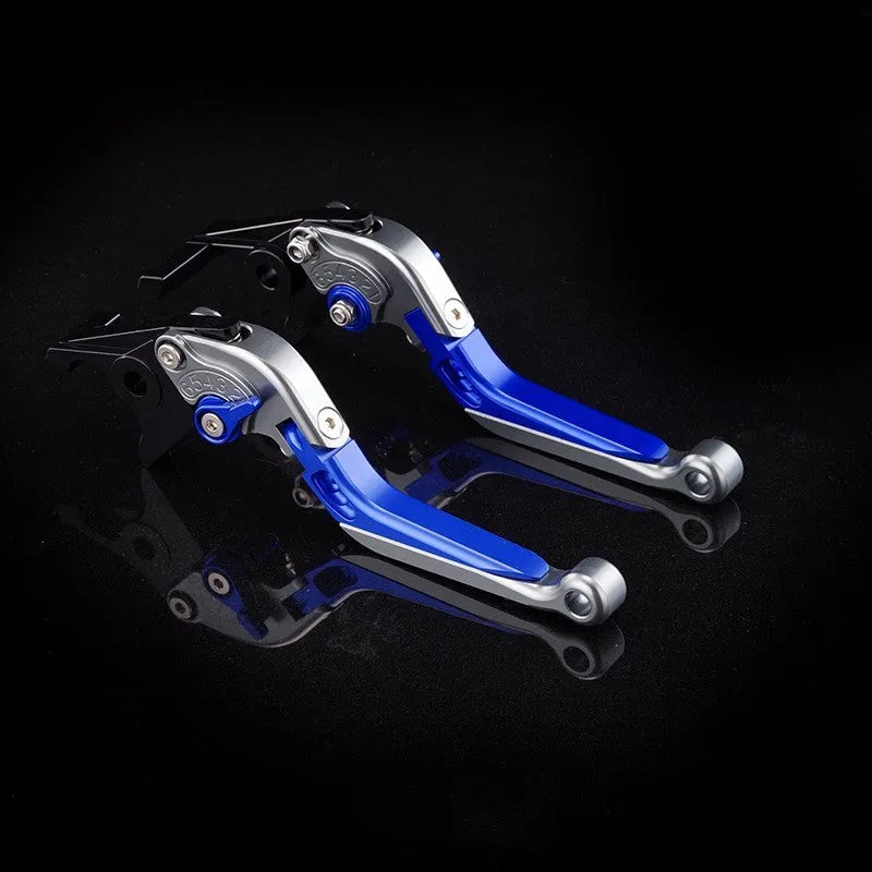 Adjustable anodised aluminium horn handle motorcycle clutch lever in multiple colour options