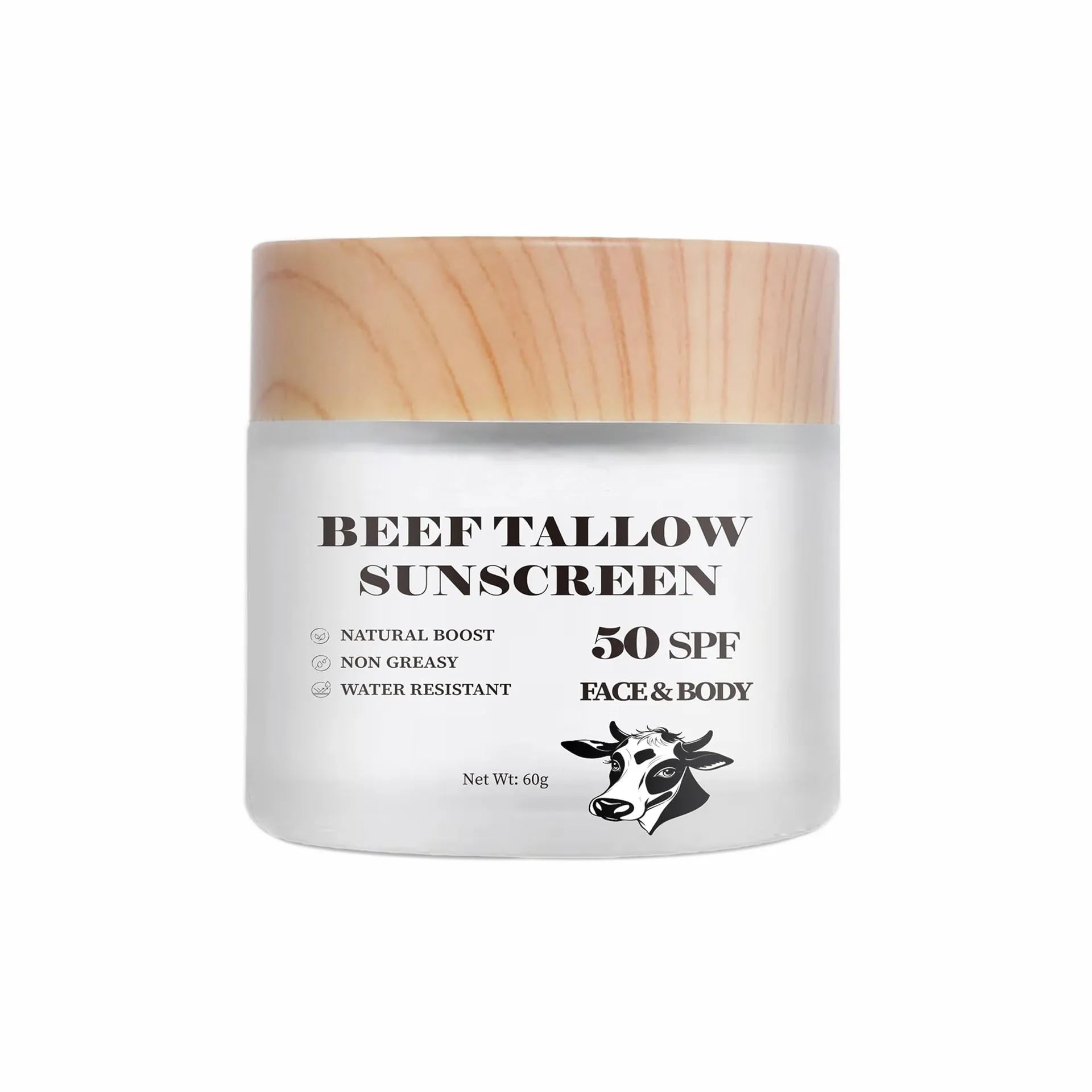 60g tub of beef tallow protective cream for waterproof hand and skin barrier