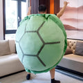Green cartoon turtle shell pillow plush toy in 0.8M size on a white background