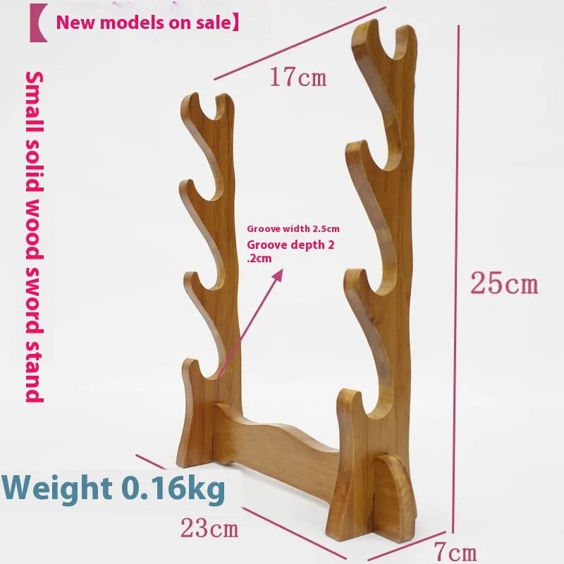 Handmade Chinese-style wooden multi-layer bracket shelf on a wall