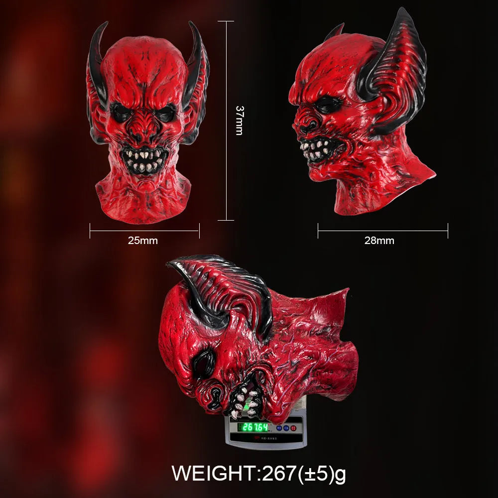 Red RP foam bat head cover horror mask for Halloween and Christmas party dress up