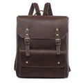 Soft Korean style retro backpack in black, brown, creamy white, or dark brown colours with ventilation features