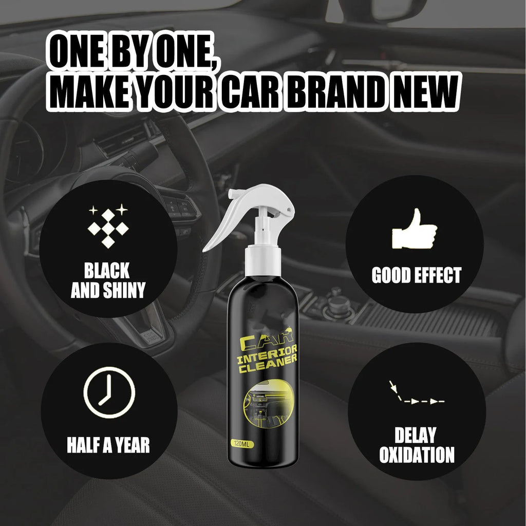 120ml car interior renovation cleaner bottle for leather and plastic dashboard surfaces
