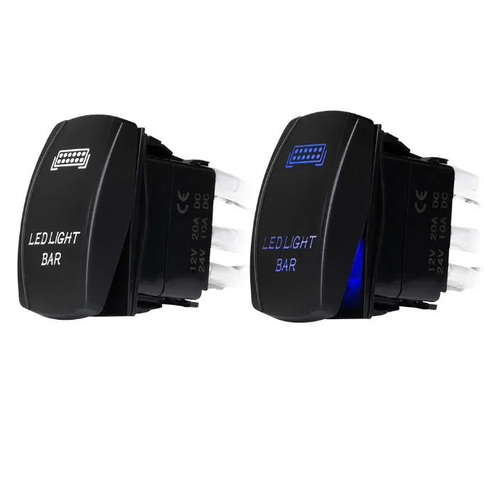 Black off road LED spotlight wiring harness with switch, 2 metres long