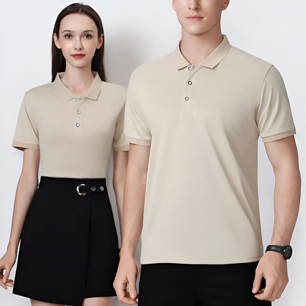 Ice silk advertising logo polo shirt in seven colours with short sleeve pullover design