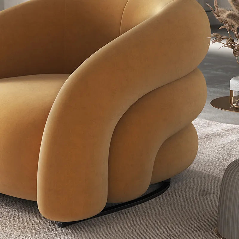 Nordic modern lazy sofa with solid wood frame and custom colour upholstery