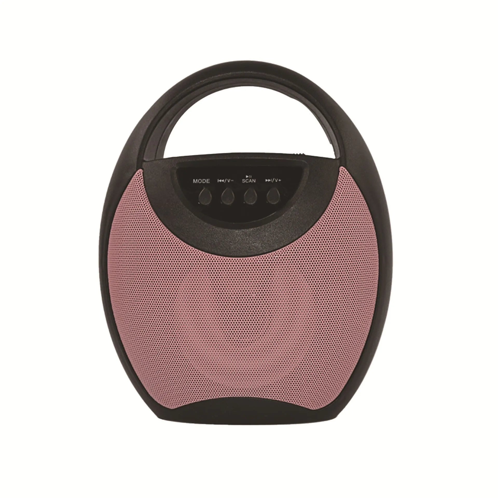 Portable Bluetooth speaker in black, blue, or pink colour with USB and SD card slots